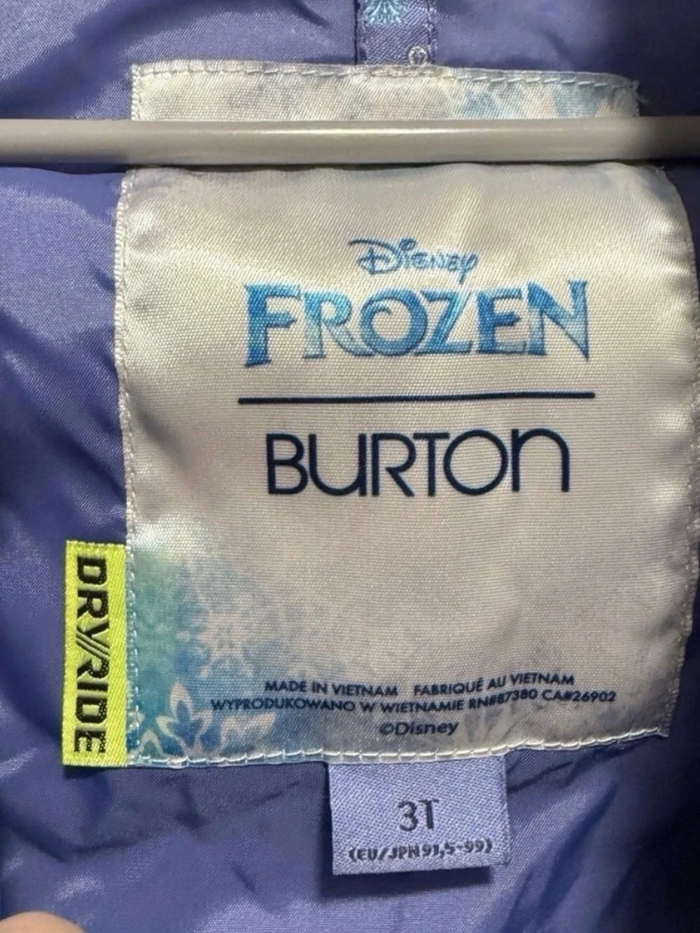 Burton x Disney Frozen Snowsuit Anna Elsa Burton 2L one piece 3T